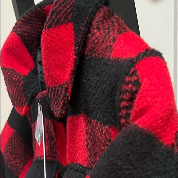 NWT | Womens Noisy May Flannel Jacket | Black & Red - Picture 8 of 16